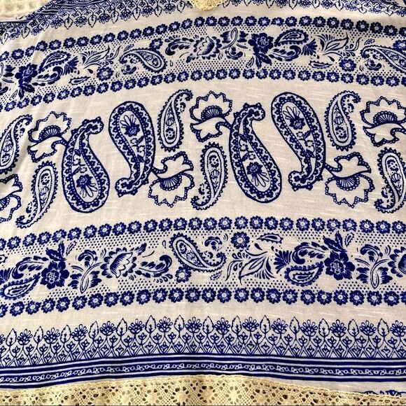 Bohemian Boho Paisley High Low Racerback Sleeveless Tank Womens Large - Picture 15 of 16